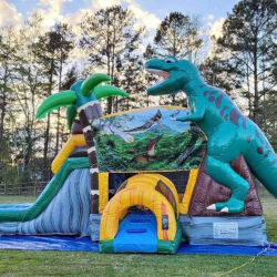 T-Rex Express XL Dinosaur Bounce House with Slide (Wet or D