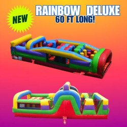 Rainbow Deluxe Obstacle Course 60 ft