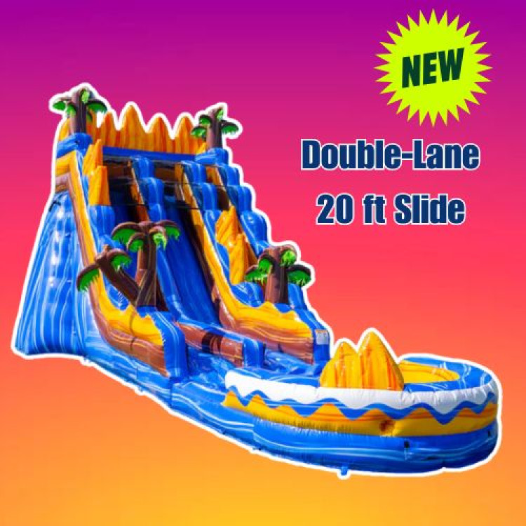 Double Oasis 20 ft Waterslide Rental