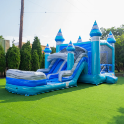 True20Blue20on20grass 1738804384 True Blue Bounce House with Slide Combo