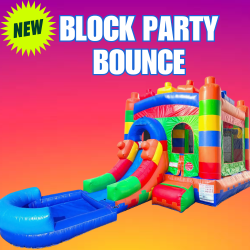 Block Party (Wet or Dry) Toddler Bounce House with Slide