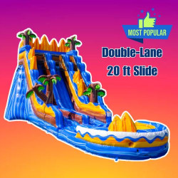 Double Oasis 20 ft Waterslide Rental (Wet or Dry)