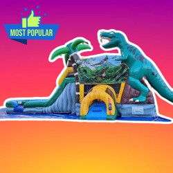 T-Rex Express XL  Dinosaur Bounce House with Slide (Wet or D