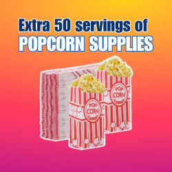 Extra 50 servings of Popcorn Supplies