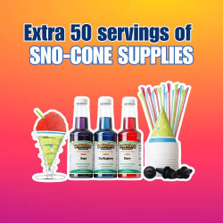 Extra 50 servings of Sno- Cone Supplies